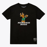 Milwaukee Bucks Unisex Hardwood Classics Arch T-Shirt Black - Mitchell & Ness