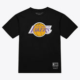 Los Angeles Lakers Unisex Hardwood Classics Arch T-Shirt Black - Mitchell & Ness