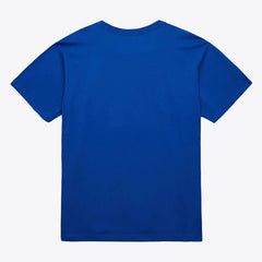 New York Knicks Unisex Hardwood Classics Arch T-Shirt Royal - Mitchell & Ness