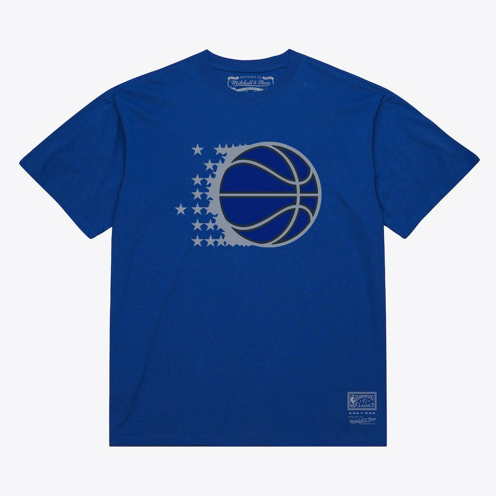 Orlando Magic Unisex Hardwood Classics Arch T-Shirt Royal - Mitchell & Ness
