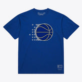 Orlando Magic Unisex Hardwood Classics Arch T-Shirt Royal - Mitchell & Ness