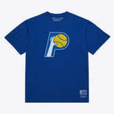Indiana Pacers Unisex Hardwood Classics Arch T-Shirt Royal - Mitchell & Ness