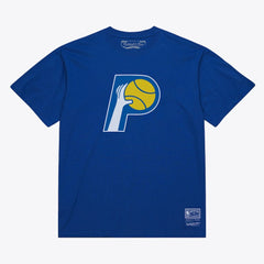 Indiana Pacers Unisex Hardwood Classics Arch T-Shirt Royal - Mitchell & Ness