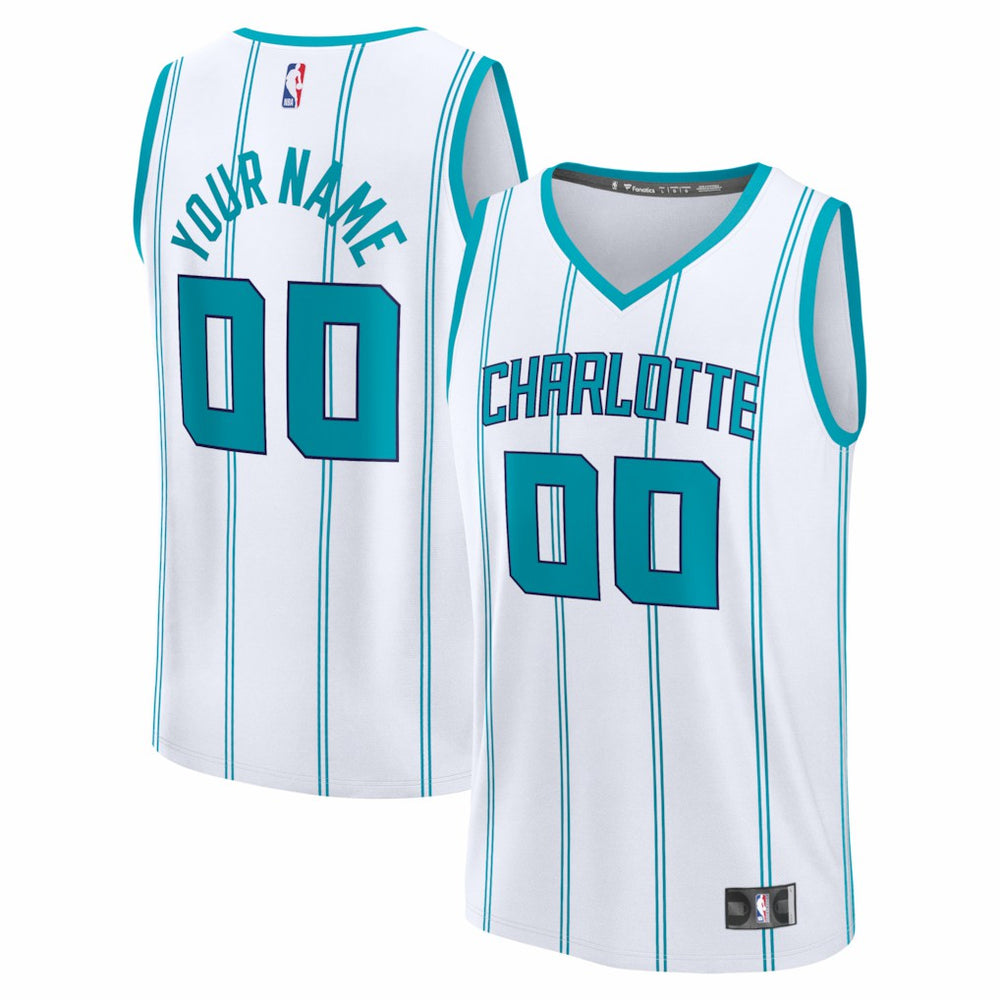 Charlotte Hornets Youth Fastbreak Custom Jersey Association Edition White - Fanatics