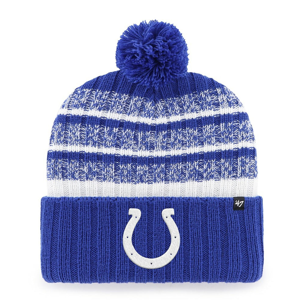 Indianapolis Colts '47 Tavern Cuffed Knit Hat with Pom - Royal/White Hats