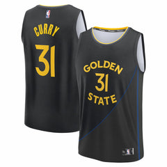 Seth Curry Golden State Warriors Fast Break Replica Player Jersey Statement Editi- Black - Fanatics
