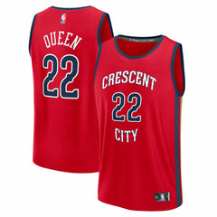 Derik Queen New Orleans Pelicans Fast Break Replica Player Jersey Statement Edition Red - Fanatics