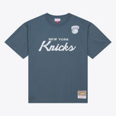 New York Knicks Thunderstorm T-Shirt Blue - Mitchell & Ness