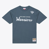Golden State Warriors Thunderstorm T-Shirt Blue - Mitchell & Ness