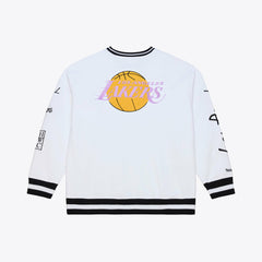 Los Angeles Lakers Arctic Fleece Sweatshirt White - Mitchell & Ness