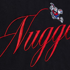 Denver Nuggets Women's Hardwood Classics Script Lightweight Sweatshirt Black - Mitchell & Ness