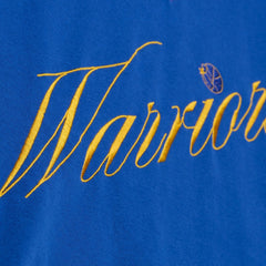 Golden State Warriors Women's Hardwood Classics Script Lightweight Sweatshirt Royal - Mitchell & Ness
