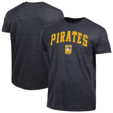 Pittsburgh Pirates Champion Cooperstown Wordmark Lockup Tri-Blend T-Shirt - Black T-shirts