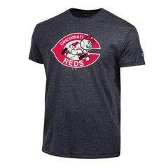 Cincinnati Reds Champion Cooperstown Logo Tri-Blend T-Shirt - Black T-shirts