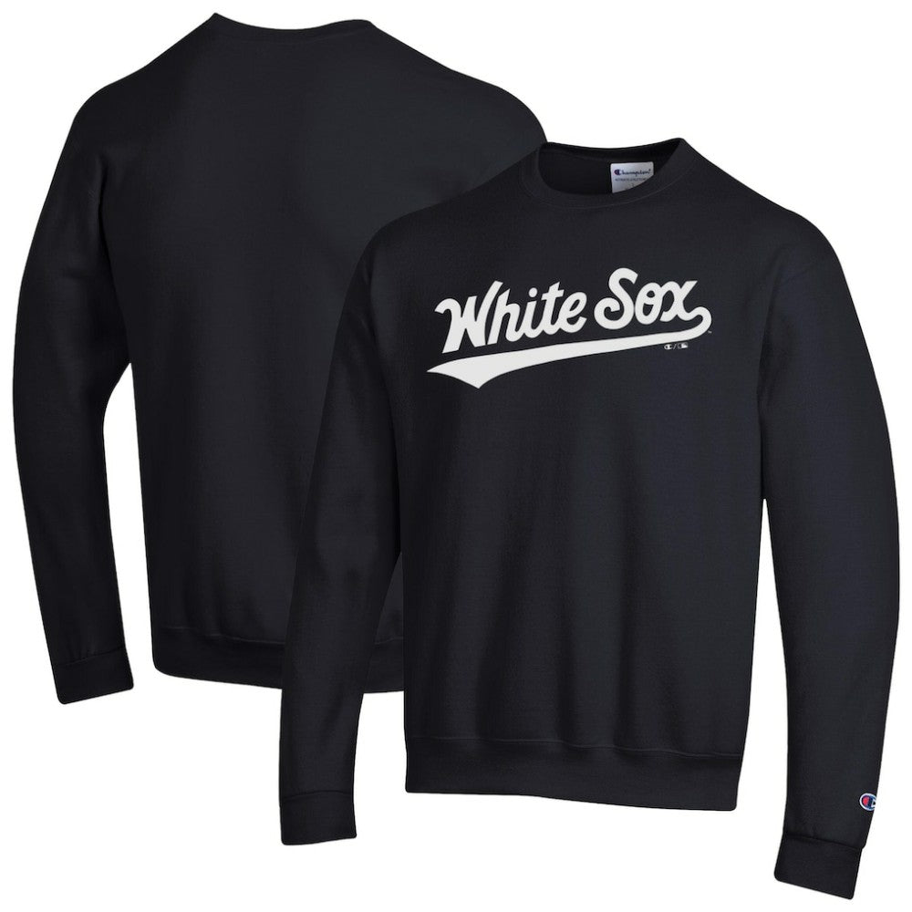 Chicago White Sox Champion Powerblend Wordmark Sweatshirt - Black Sweatshirts