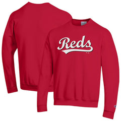 Cincinnati Reds Champion Powerblend Wordmark Sweatshirt - Red Sweatshirts