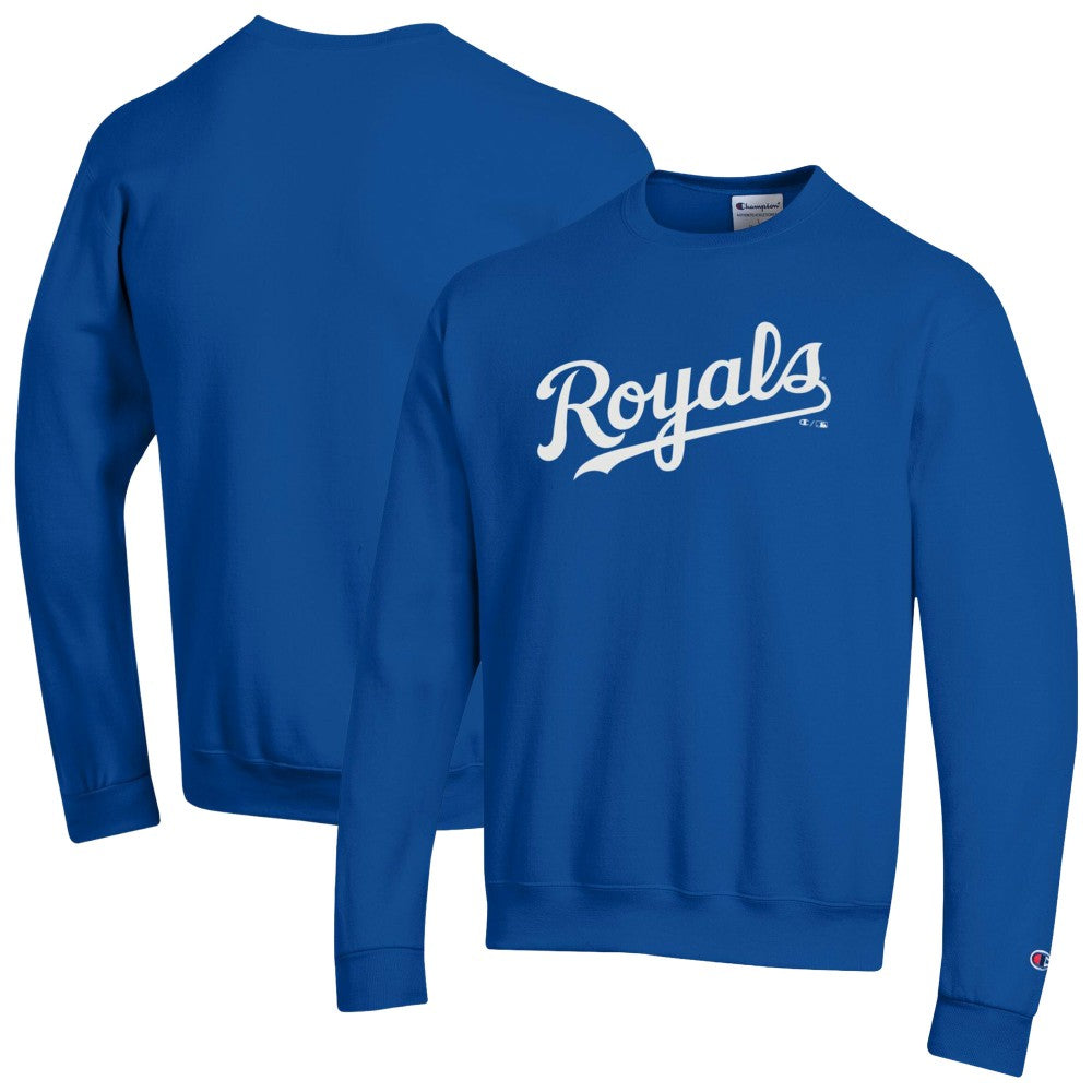 Kansas City Royals Champion Powerblend Wordmark Sweatshirt - Royal Sweatshirts
