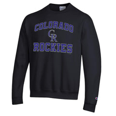 Colorado Rockies Champion Heart & Soul Powerblend Sweatshirt - Black Sweatshirts