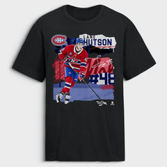Lane Hutson Montreal Canadiens Fresh Ice T-Shirt - Black | US 203755378