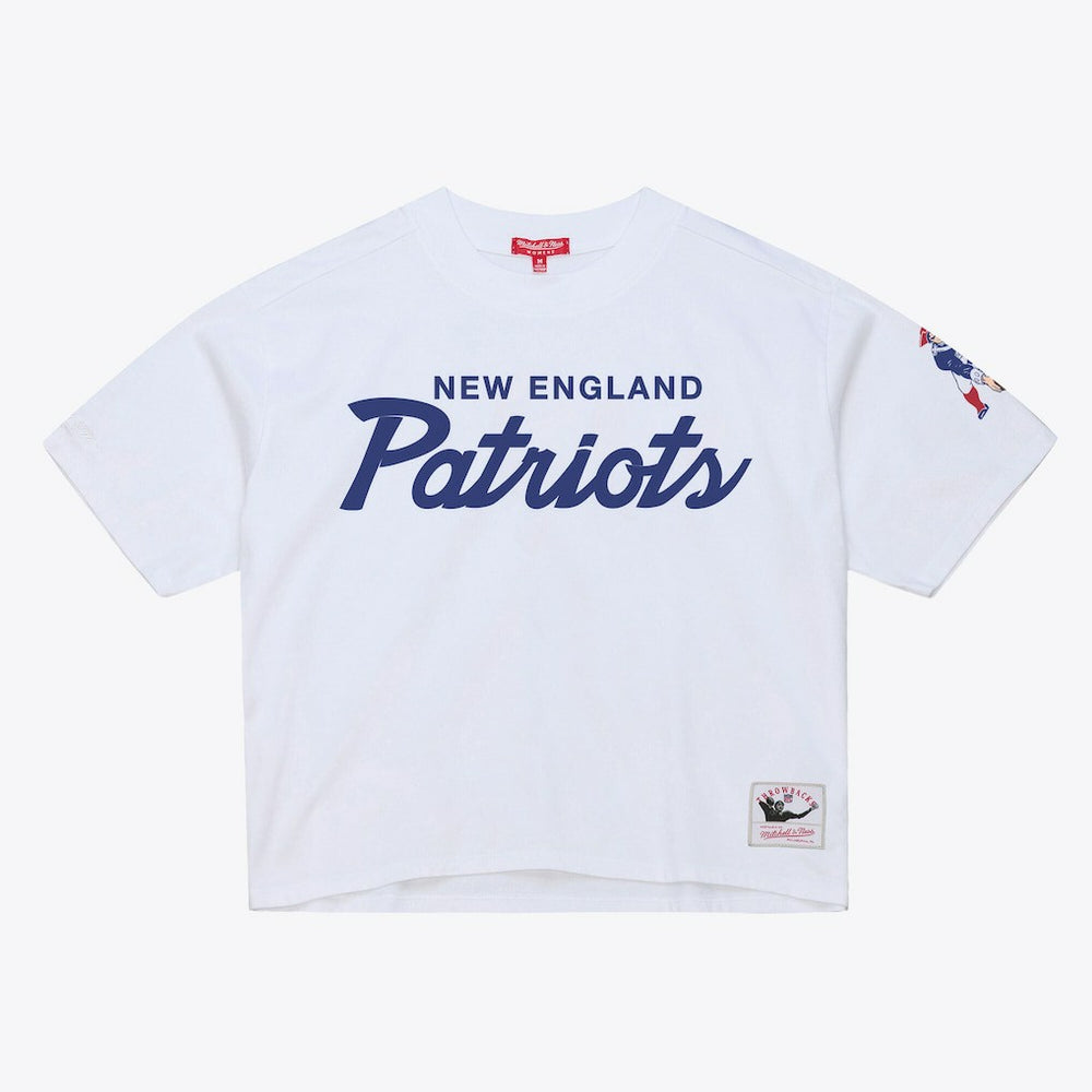 New England Patriots Women's Head Coach Cropped T-Shirt - White T-shirts