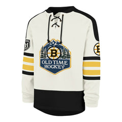 Boston Bruins '47 Pond Hockey Trio Eternal Lacer Sweatshirt - Cream | US 203760200