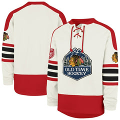 Chicago Blackhawks '47 Pond Hockey Trio Eternal Lacer Sweatshirt - Cream | US 203760201