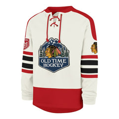 Chicago Blackhawks '47 Pond Hockey Trio Eternal Lacer Sweatshirt - Cream | US 203760201