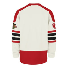 Chicago Blackhawks '47 Pond Hockey Trio Eternal Lacer Sweatshirt - Cream | US 203760201