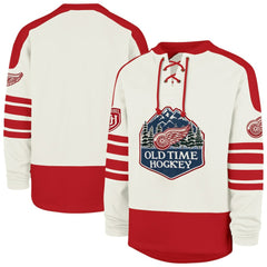 Detroit Red Wings '47 Pond Hockey Trio Eternal Lacer Sweatshirt - Cream | US 203760202