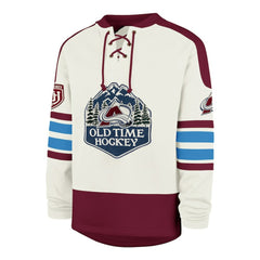 Colorado Avalanche '47 Pond Hockey Trio Eternal Lacer Sweatshirt - Cream | US 203760204