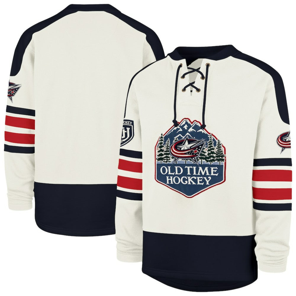 Columbus Blue Jackets '47 Pond Hockey Trio Eternal Lacer Sweatshirt - Cream | US 203760206