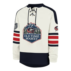 Columbus Blue Jackets '47 Pond Hockey Trio Eternal Lacer Sweatshirt - Cream | US 203760206