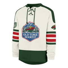 Minnesota Wild '47 Pond Hockey Trio Eternal Lacer Sweatshirt - Cream | US 203760207