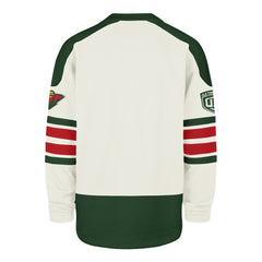 Minnesota Wild '47 Pond Hockey Trio Eternal Lacer Sweatshirt - Cream | US 203760207