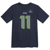 Jaxon Smith-Njigba Seattle Seahawks Preschool Super Bowl LX Patch Name & Number T-Shirt - College Navy T-shirts