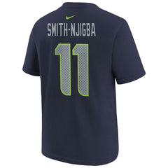 Jaxon Smith-Njigba Seattle Seahawks Youth Super Bowl LX Patch Name & Number T-Shirt - College Navy T-shirts