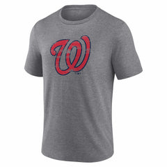 Washington Nationals Heritage Personalized Any Name & Number Tri-Blend T-Shirt - Gray T-shirts