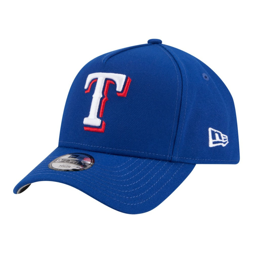Texas Rangers New Era Youth 9FORTY A-Frame Adjustable Hat - Royal Hats