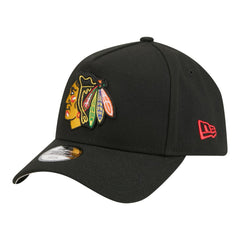 Chicago Blackhawks New Era Youth 9FORTY A-Frame Adjustable Hat - Black | US 203773498