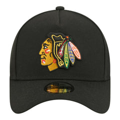 Chicago Blackhawks New Era Youth 9FORTY A-Frame Adjustable Hat - Black | US 203773498