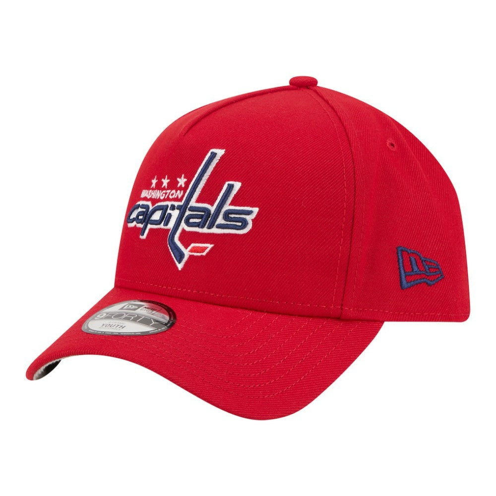 Washington Capitals New Era Youth 9FORTY A-Frame Adjustable Hat - Red | US 203773506