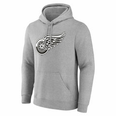 Detroit Red Wings Big & Tall Personalized Name & Number Monochrome Pullover Hoodie - Gray | US 203773709