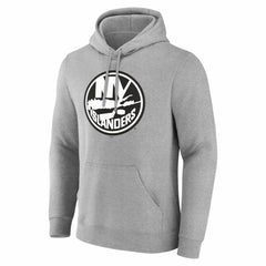 New York Islanders Big & Tall Personalized Name & Number Monochrome Pullover Hoodie - Gray | US 203773733