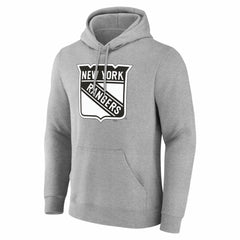 New York Rangers Big & Tall Personalized Name & Number Monochrome Pullover Hoodie - Gray | US 203773736