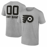 Philadelphia Flyers Big & Tall Personalized Name & Number Monochrome T-Shirt - Gray | US 203773743