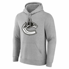 Vancouver Canucks Big & Tall Personalized Name & Number Monochrome Pullover Hoodie - Gray | US 203773766