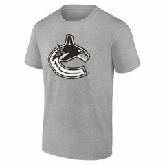 Vancouver Canucks Big & Tall Personalized Name & Number Monochrome T-Shirt - Gray | US 203773767