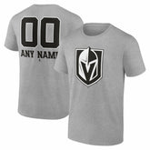 Vegas Golden Knights Big & Tall Personalized Name & Number Monochrome T-Shirt - Gray | US 203773770