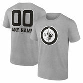 Winnipeg Jets Big & Tall Personalized Name & Number Monochrome T-Shirt - Gray | US 203773776