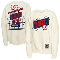 New York Yankees Mitchell & Ness Youth Retro Billboard Sweatshirt - Natural Sweatshirts